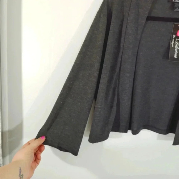 Delirious Cardigan Bolero Jacket Lightweight 3/4 Sleeve Soft Comfy New - Picture 7 of 10